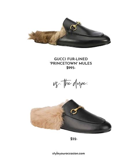 gucci fur lined mules dupe|gucci mule look alikes.